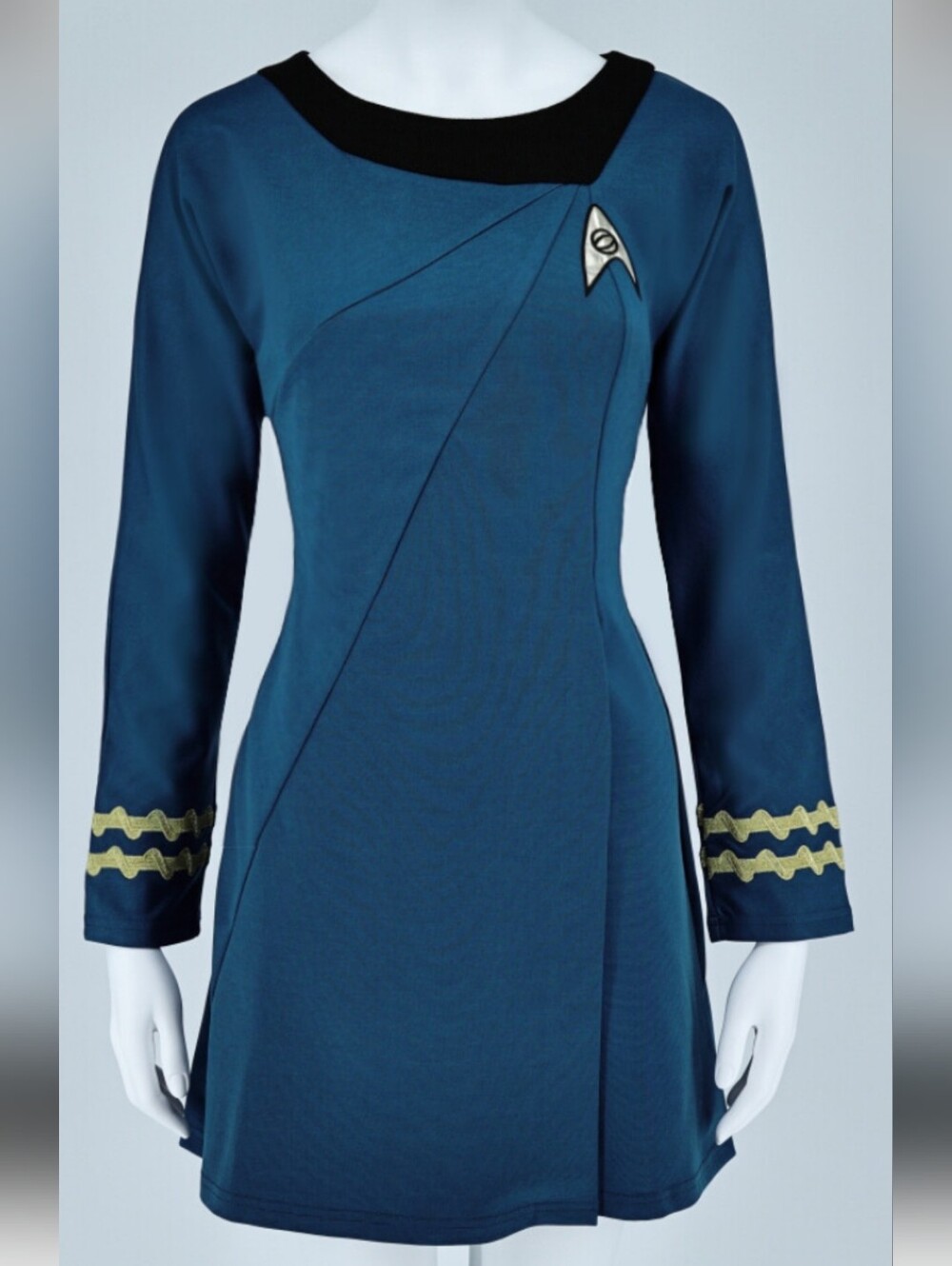 Star Trek TOS Female Duty Blue Dress Cosplay Costume Science Officer Small S